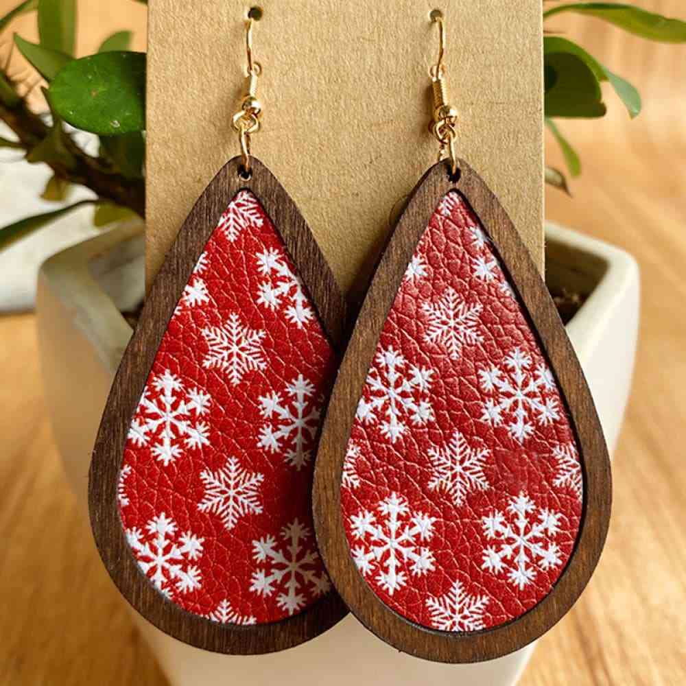 PU Teardrop Earrings