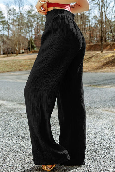 Tied Wide Leg Long Pants