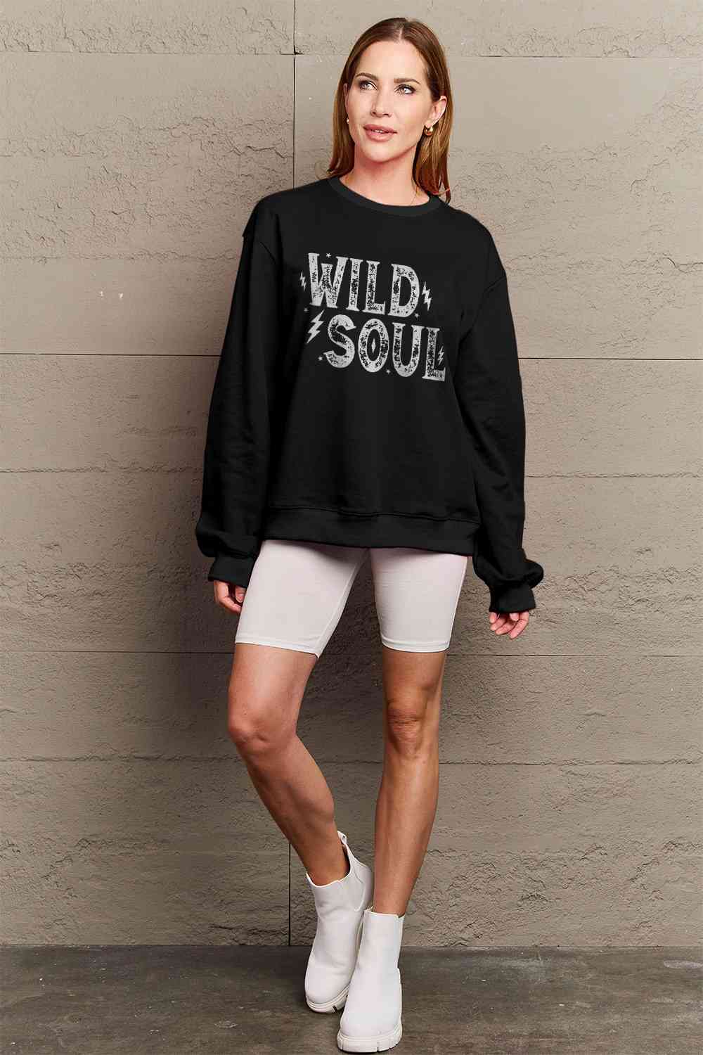 Simply Love Full Size WILD SOUL Graphic Sweatshirt