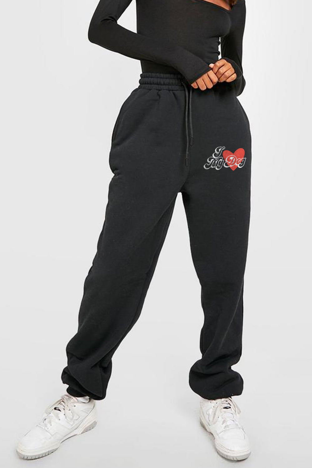 Simply Love Full Size I LOVE MY DOG Graphic Joggers