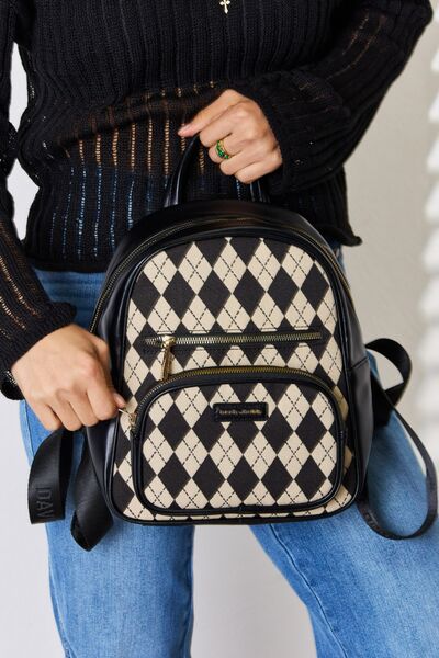 David Jones Printed PU Leather Backpack