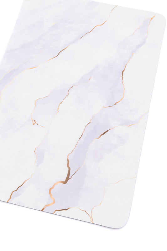 Say No More Luxury desk pad in White Marble