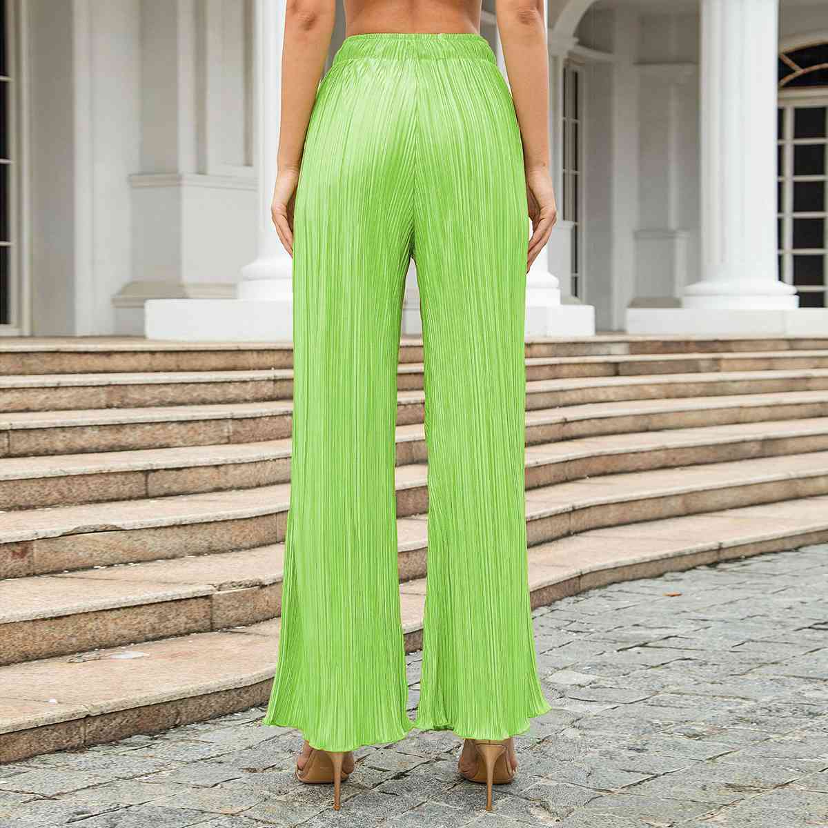 Drawstring Wide Leg Pants