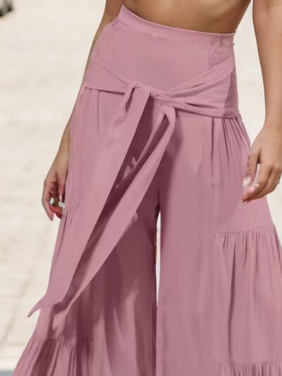 Tied Wide Leg Pants