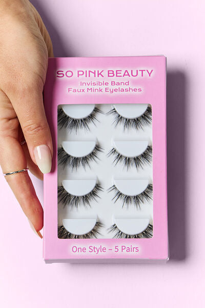 SO PINK BEAUTY Faux Mink Eyelashes 5 Pairs