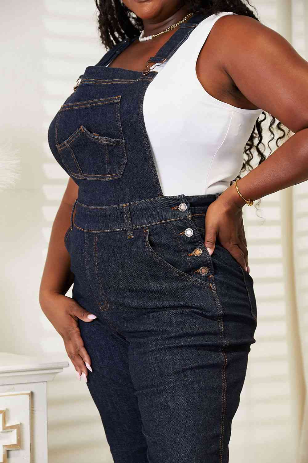 Judy Blue Full Size High Waist Classic Denim Overalls